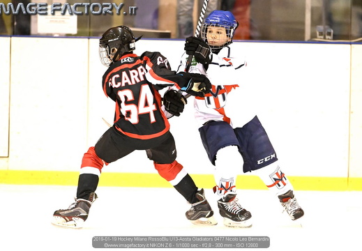 2019-01-19 Hockey Milano RossoBlu U13-Aosta Gladiators (1-12)